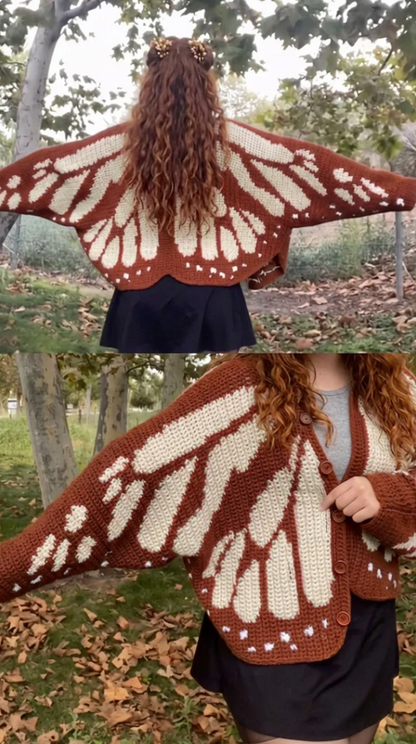 LunariaWings™ - Butterfly Crochet Cardigan
